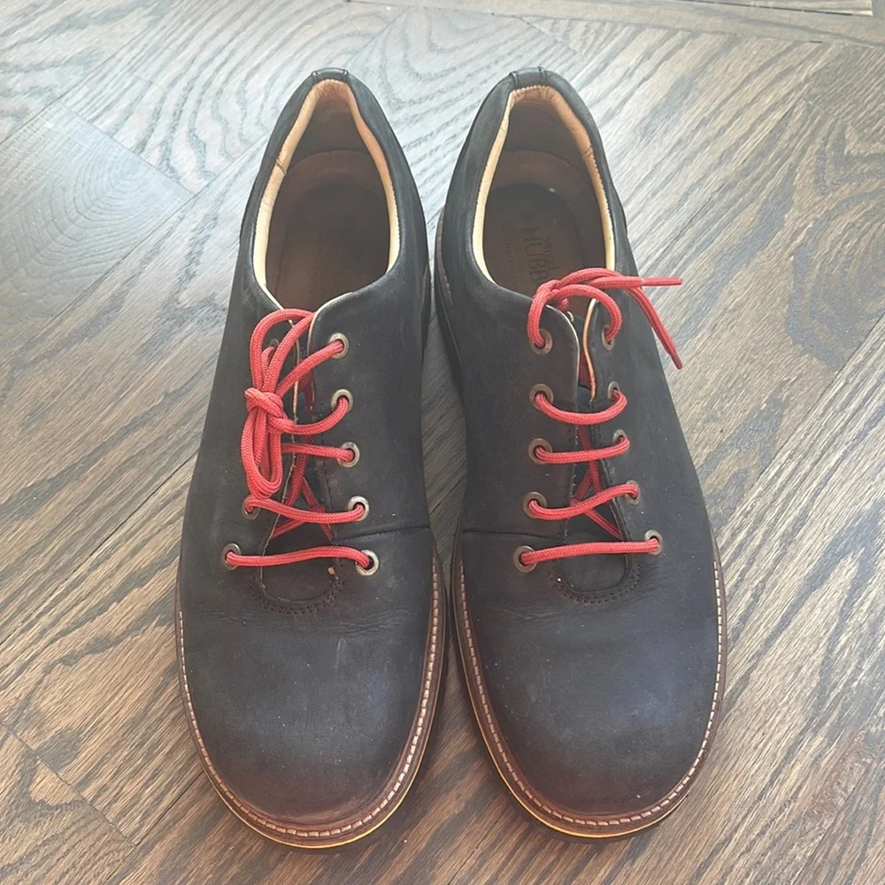 Men’s Samuel Hubbard Black Nubuck Leather Lace Ups Size 10.5M